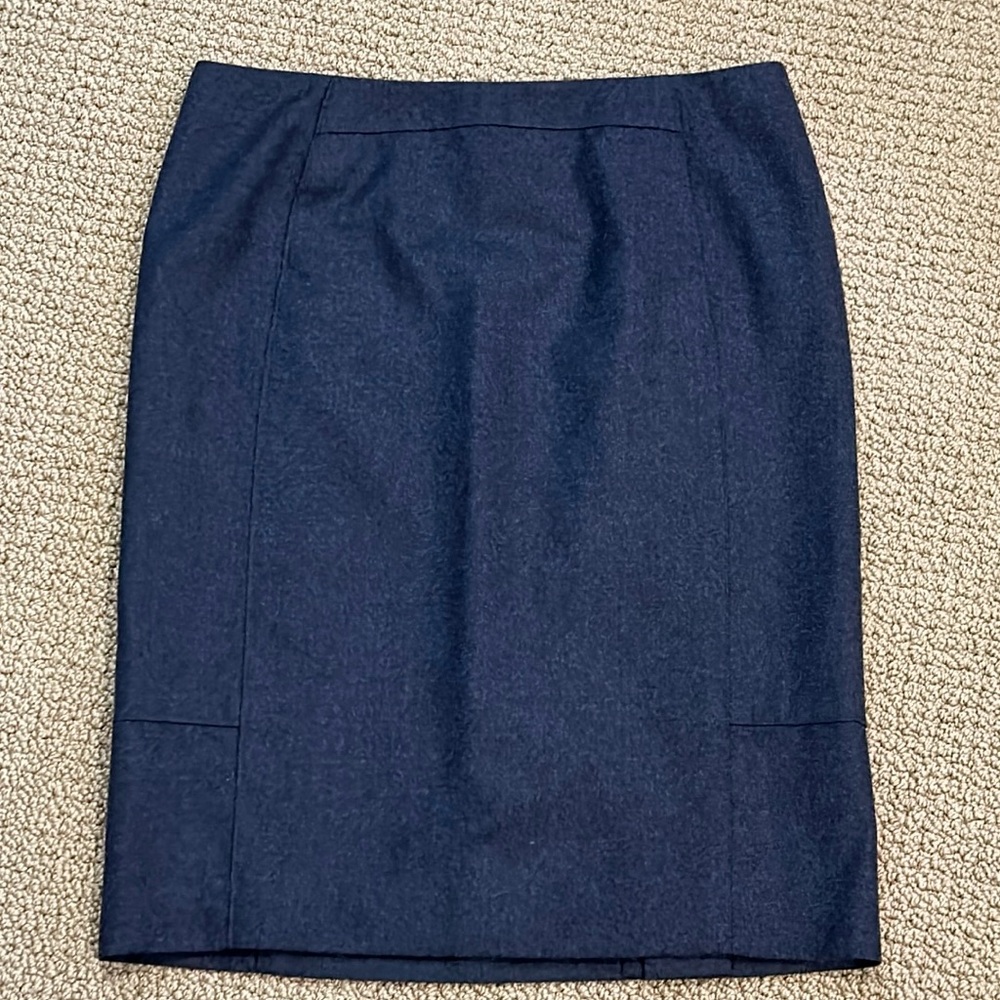 Chado Ralph Rucci Gray Cashmere Pencil Skirt size 10 Office Neutral